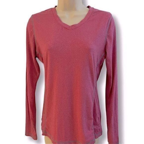 Women's RBX Long Sleeve athletic top pink with gray stitching size Small - Picture 1 of 4